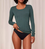 BEAUTY LAYERS TOP LSL SMOKY GREEN