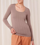 BEAUTY LAYERS TOP LSL CHOCOLATE MOUSSE