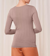 BEAUTY LAYERS TOP LSL CHOCOLATE MOUSSE