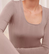 BEAUTY LAYERS TOP LSL CHOCOLATE MOUSSE