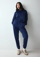 VELOUR RIB TROUSERS + VELOUR RIB SWEATER - BLU 00XF
