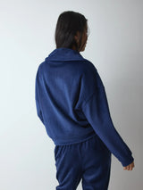 VELOUR RIB TROUSERS + VELOUR RIB SWEATER - BLU 00XF