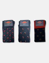 DANDY IRONIC SOCKS - 402 LF CALZE LUNGHE 3 PAIA PORTAFORTUNA