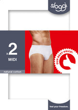 sloggi men 24/7 Midi 2P WHITE