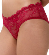 TEMPTING LACE HIPSTER MANNISH RED
