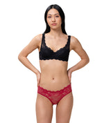 TEMPTING LACE HIPSTER MANNISH RED