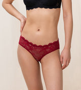 TEMPTING LACE HIPSTER MANNISH RED