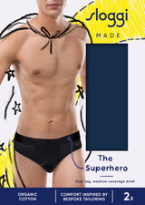 Sloggi THE SUPERHERO MIDI 2PACK Blue