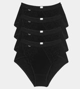 sloggi Chic Midi 4P BLACK