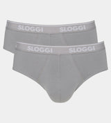 sloggi men GO ABC Midi 2P STONE GREY