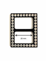 FIBBIA SWAROVSKI PICCOLI STRASS NERA