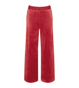 TRIUMPH PIGIAMA COMPLETO MIX & MATCH VELOUR BOYFRIEND TOP + TROUSERS RED