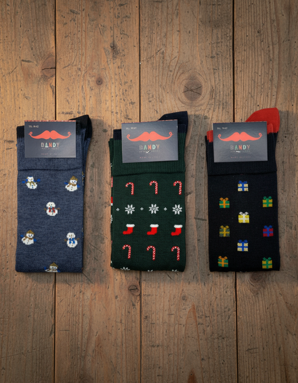 DANDY IRONIC SOCKS - 408 CALZE LUNGHE UOMO - 3 PAIA NATALIZI