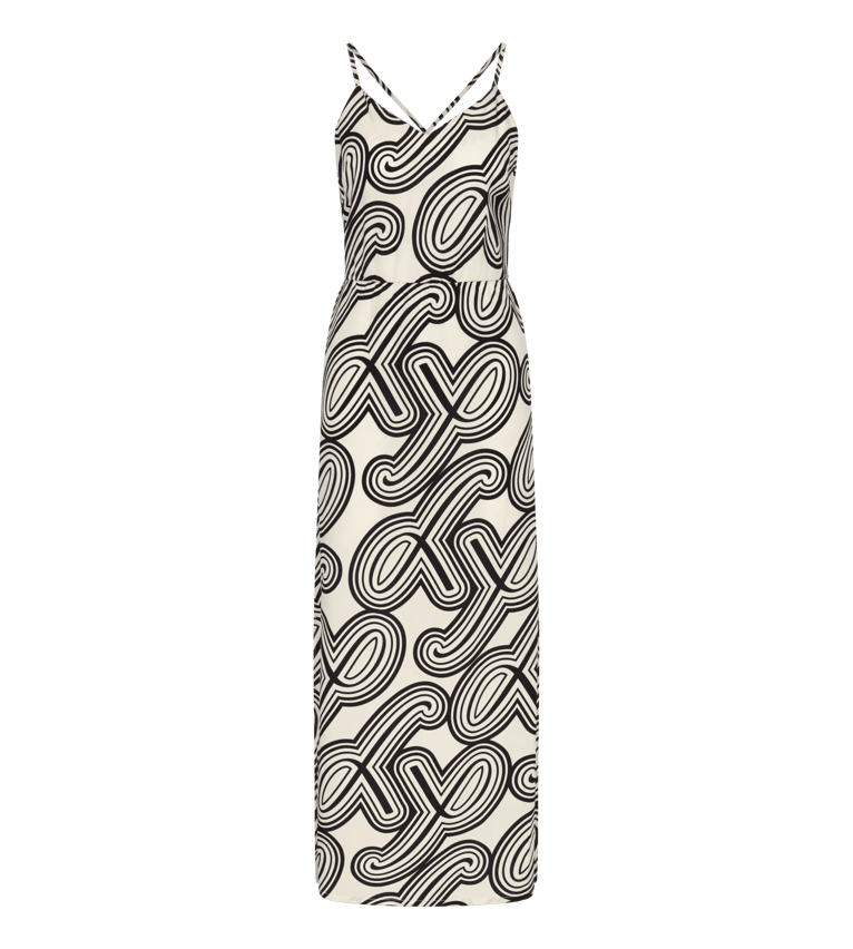 BEACH MYWEAR MAXI DRESS 01 PT BIANCO/NERO