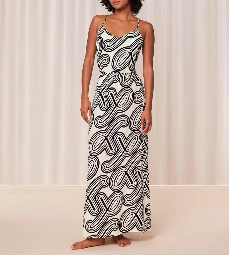 BEACH MYWEAR MAXI DRESS 01 PT BIANCO/NERO