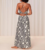 BEACH MYWEAR MAXI DRESS 01 PT BIANCO/NERO