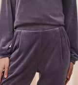 COZY COMFORT VELOUR ZIP JACKET + TROUSERS SLATE