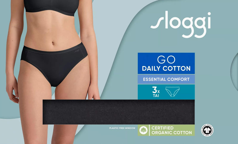 SLOGGI GO DAILY COTTON TAI 3P BLACK
