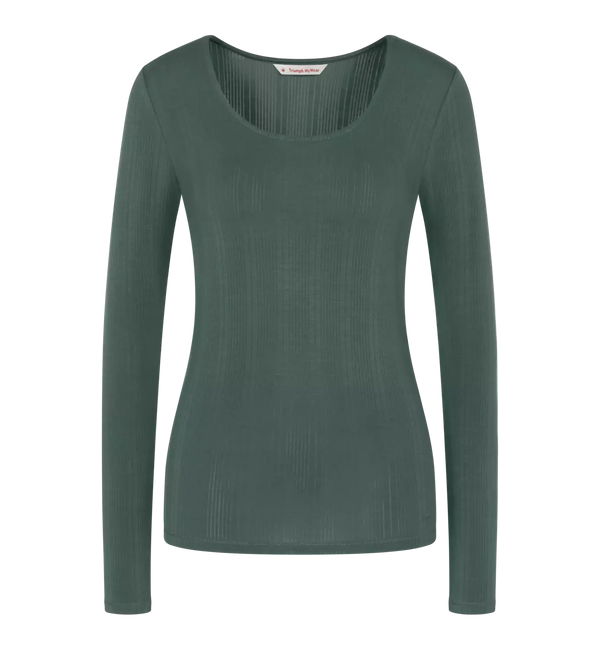 BEAUTY LAYERS TOP LSL SMOKY GREEN