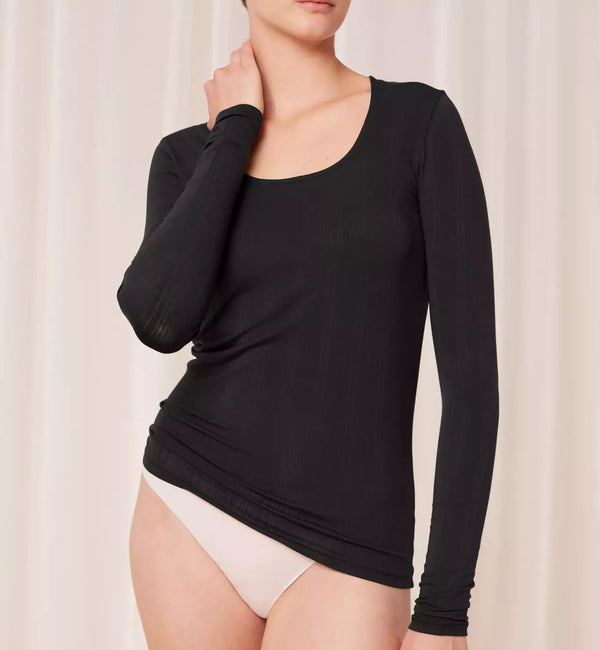 BEAUTY LAYERS TOP LSL BLACK