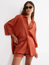 SUMMER WEAR BOYFRIEND SHIRT 01 - Haute Orange