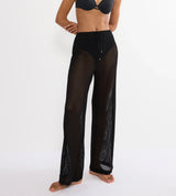 BEACH MYWEAR CROCHET TROUSERS - black
