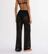 BEACH MYWEAR CROCHET TROUSERS - black