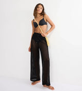 BEACH MYWEAR CROCHET TROUSERS - black