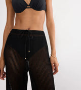BEACH MYWEAR CROCHET TROUSERS - black