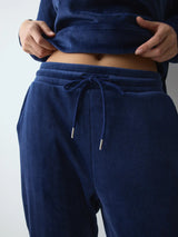 VELOUR RIB TROUSERS + VELOUR RIB SWEATER  - BLU 00XF