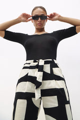 PANTALONE SUMMER WEAR TROUSERS O - 0034 B/W