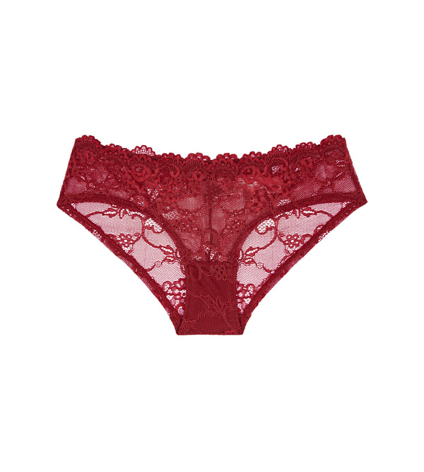 TEMPTING LACE HIPSTER MANNISH RED