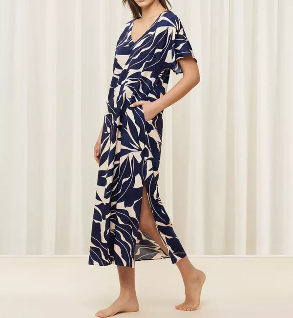 BEACH MYWEAR MAXI DRESS PT BLUE LIGHT COMBINATION