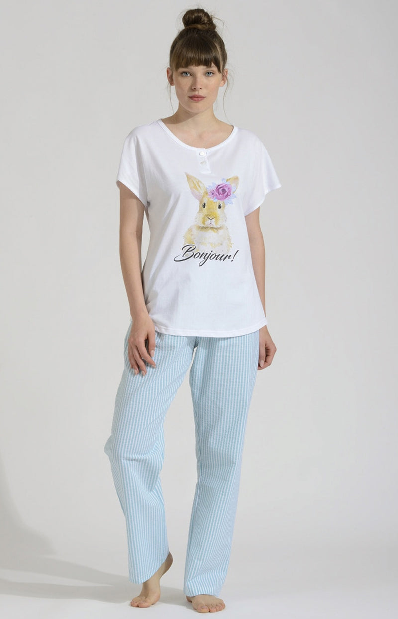3911 - PIGIMA DONNA MEZZA MANICA/PANTALONE LUNGO