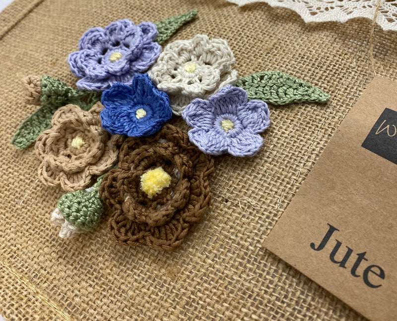 BORSA CON FIORI UNCINETTO