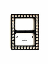 FIBBIA SWAROVSKI PICCOLI STRASS NERA