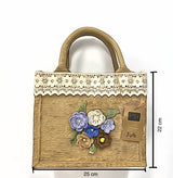 BORSA CON FIORI UNCINETTO