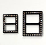 FIBBIA SWAROVSKI PICCOLI STRASS NERA