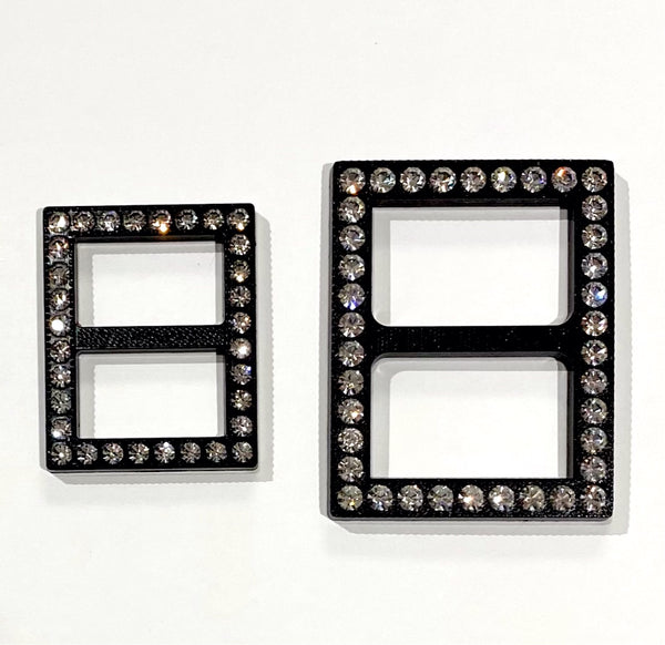 FIBBIA SWAROVSKI PICCOLI STRASS NERA