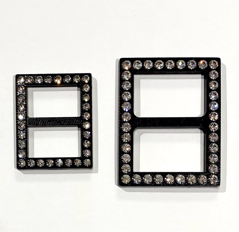 FIBBIA SWAROVSKI PICCOLI STRASS NERA