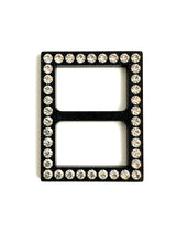 FIBBIA SWAROVSKI PICCOLI STRASS NERA