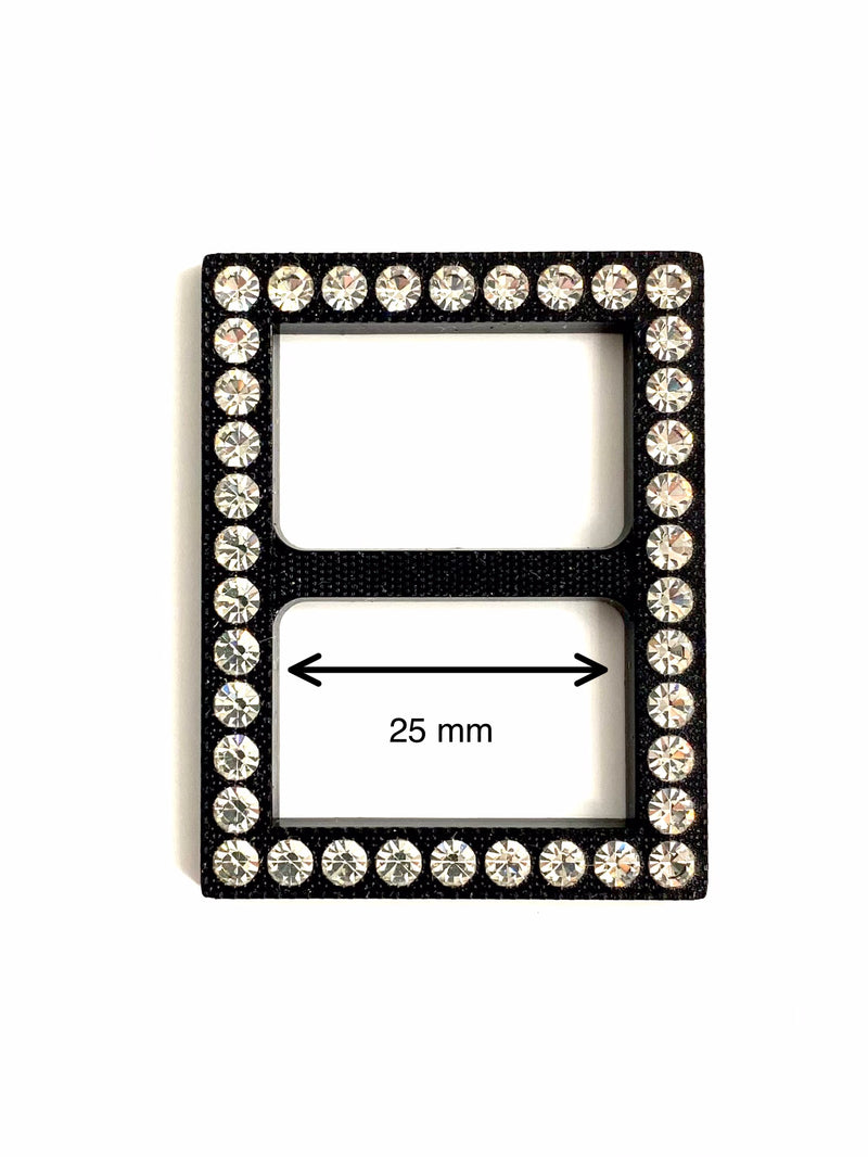 FIBBIA SWAROVSKI PICCOLI STRASS NERA