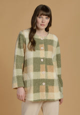 MANUELA VESTAGLIA DONNA 1779 PILE  BOUCLÈ PISTACCHIO